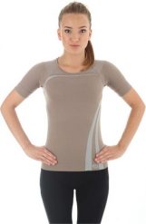 Brubeck Koszulka damska z krótkim rękawem "INSPIRATION" beżowa r. M (SS10780). Brązowe t-shirty damskie Brubeck, m, bez wzorów, bez kołnierzyka. Za 90.09 zł.