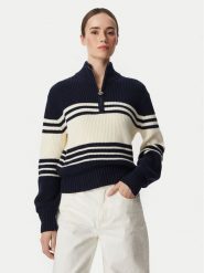 Guess Sweter W6YR47 Z1208 Granatowy Relaxed Fit. Niebieskie swetry damskie Guess, m, z aplikacjami, z syntetyku, bez kołnierzyka, bez ramiączek, bez kaptura. Za 474.99 zł.