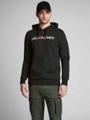 Jack & Jones Bluza Corp Old Logo 12137054 Czarny Regular Fit. Czarne bluzy męskie Jack & Jones, m, bez wzorów, z bawełny, bez kaptura. Za 119.99 zł.