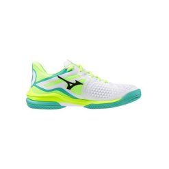 Buty do tenisa Mizuno Wave Exceed Tour AC Wos. Białe obuwie sportowe damskie Mizuno, bez wzorów, tenisowe, mizuno wave. W wyprzedaży za 462.50 zł.