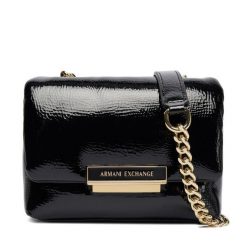 Torebka Armani Exchange. Czarne torebki do ręki damskie Armani Exchange, bez wzorów, wizytowe, bez dodatków. Za 589.99 zł.