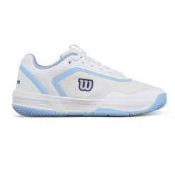 Damskie buty do tenisa Wilson Courtglide. Białe obuwie sportowe damskie Wilson, bez wzorów, tenisowe. Za 355.50 zł.
