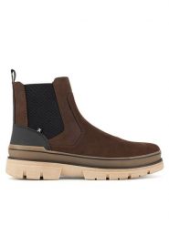 Rieker Revolution Lifestyle Botki U1272-25 Brązowy. Brązowe botki męskie Rieker Revolution Lifestyle, bez wzorów, z nubiku, bez zapięcia. Za 399.00 zł.