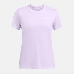 Koszulka szybkoschnąca damska Under Armour UA Tech Twist SS. Fioletowe koszulki sportowe damskie Under Armour, xs, bez wzorów, sportowe, bez kołnierzyka. Za 98.99 zł.