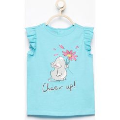 T-shirt z falbankami - Turkusowy. T-shirty damskie marki Reserved. W wyprzedaży za 9.99 zł.