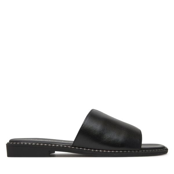 Klapki Lasocki. Czarne klapki damskie Lasocki, bez wzorów, bez obcasa. Za 139.99 zł.