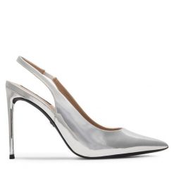 Sandały Nine West. Szare sandały damskie Nine West, bez wzorów, bez obcasa, na szpilce, bez zapięcia. Za 119.99 zł.