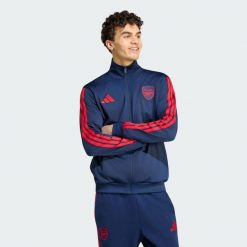 Bluza dresowa Arsenal FC DNA. Niebieskie bluzy męskie Adidas, uniwersalny, bez wzorów, z dresówki, bez kaptura. Za 329.00 zł.