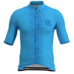 Koszulka rowerowa męska Unica błękitna. Niebieskie buty sportowe męskie C-LAB, bez zapięcia, rowerowe. Za 329.17 zł.