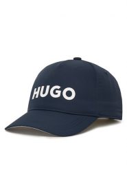 HUGO Czapka z daszkiem G01195 M Granatowy. Niebieskie rękawiczki dziecięce Hugo, bez wzorów, z nylonu. Za 108.99 zł.