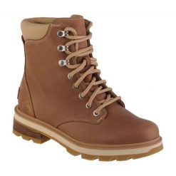 Buty Sorel Lennox Lace Stkd Wp W 2009281209 brązowe. Brązowe obuwie sportowe damskie bez wzorów, z materiału. Za 972.71 zł.