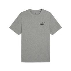 Męska koszulka Essentials z małym logo No. 1 PUMA. Szare koszulki sportowe męskie Puma, m, bez wzorów, z bawełny, bez kołnierzyka, bez ramiączek, na fitness i siłownię. Za 64.00 zł.