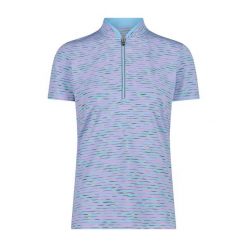 Damska koszulka z półgolfem CMP. Niebieskie koszulki sportowe damskie CMP, xl, bez wzorów, sportowe, bez kołnierzyka. Za 214.50 zł.