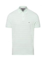 Tommy Hilfiger koszulka polo z zawartością lnu Mężczyźni Bawełna zielony|biały, S. Białe koszulki polo męskie Tommy Hilfiger, m, bez wzorów, z bawełny, klasyczne, bez ramiączek. Za 229.95 zł.