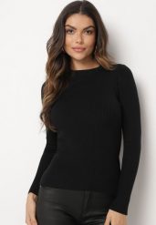 Czarny Klasyczny Sweter z Wiskozą Valentivra. Czarne swetry damskie Born2be, m, bez wzorów, z jeansu, biznesowe, bez kołnierzyka, bez ramiączek, długie, bez kaptura. Za 54.99 zł.