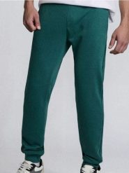 Spodnie jogger slim fit - ciemny turkus. Spodnie materiałowe męskie Sinsay, l, bez wzorów. Za 29.99 zł.