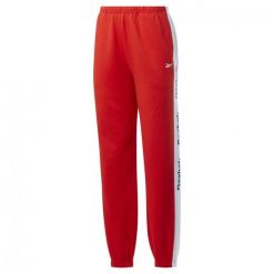 Spodnie Do Joggingu Damskie Logo Te Linear. Czerwone spodnie materiałowe damskie Reebok, l, bez wzorów. Za 128.99 zł.