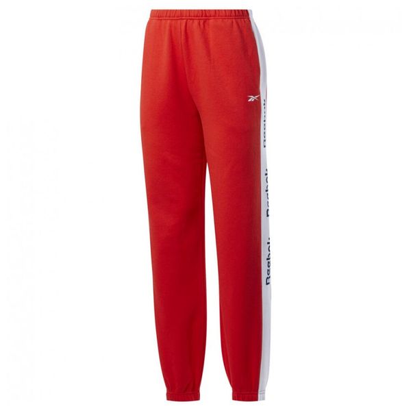 Spodnie Do Joggingu Damskie Logo Te Linear. Czerwone spodnie materiałowe damskie Reebok, l, bez wzorów. Za 128.99 zł.