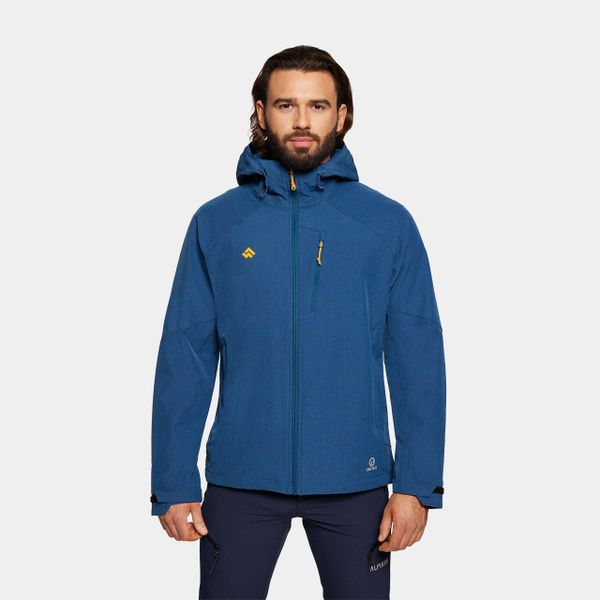Kurtka męska softshell Alpinus Lautaro. Niebieskie kurtki męskie Alpinus, l, bez wzorów, z materiału, bez kaptura. Za 249.99 zł.