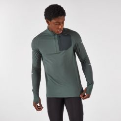 Bluza do biegania męska Kiprun Run 900 Warm. Szare bluzy męskie KIPRUN, l, bez wzorów, z materiału, bez kaptura. Za 149.99 zł.