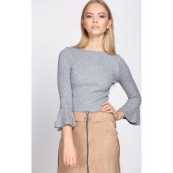 Szary Sweter Mind. Szare swetry damskie Born2be. Za 39.99 zł.