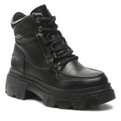 Trzewiki Jenny Fairy. Czarne botki damskie Jenny Fairy, bez obcasa, na płaskiej podeszwie, bez zapięcia. Za 159.99 zł.