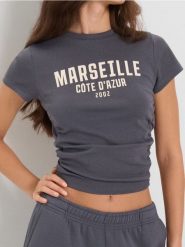 Bawełniana bluzka z marszczeniami - niebieski. Niebieskie bluzki damskie Sinsay, l, bez wzorów, z bawełny, bez kołnierzyka, bez ramiączek. Za 25.99 zł.