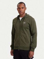 EA7 Emporio Armani Bluza 7M000568 AF13512 U7014 Zielony ciemny Regular Fit. Zielone bluzy męskie EA7 Emporio Armani, m, bez wzorów, z bawełny, bez kaptura. Za 564.99 zł.