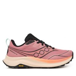 Buty do biegania Saucony. Czerwone obuwie sportowe damskie Saucony, bez wzorów, do biegania. Za 699.99 zł.