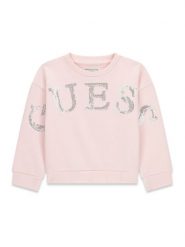 Guess Bluza K6RQ05 KAD74 Różowy jasny Regular Fit. Czerwone bluzy dla dziewczynek Guess, z aplikacjami, z bawełny, bez ramiączek, bez kaptura. Za 174.99 zł.