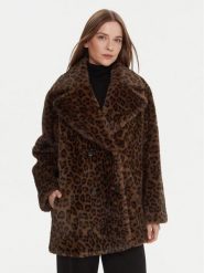 Joseph Ribkoff Futro 253937 Brązowy Loose Fit. Brązowe płaszcze damskie Joseph Ribkoff, l, bez wzorów, z futra, bez kaptura. Za 859.00 zł.