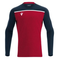 Koszulka treningowa Macron deneb. Czerwone koszulki sportowe męskie Macron, bez wzorów, bez kołnierzyka, bez ramiączek, na fitness i siłownię. Za 191.00 zł.