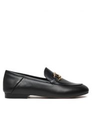 Guess Loafersy FLPMAR LEA14 Czarny. Czarne mokasyny damskie Guess, ze skóry. Za 329.99 zł.