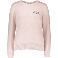 Sweter w kolorze jasnoróżowym. Czerwone swetry damskie Mustang, z okrągłym kołnierzem. W wyprzedaży za 121.95 zł.