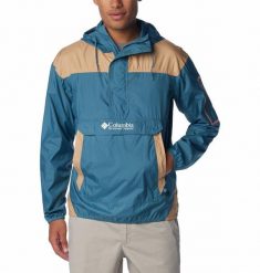 COLUMBIA Kurtka męska Challenger Windbreaker cloudburst canoe-S. Niebieskie kurtki męskie Columbia, m, bez wzorów, z materiału, eleganckie, bez kaptura. Za 166.84 zł.