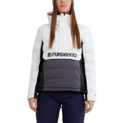 Kurtka narciarska damska Everett Padded Anorak. Białe kurtki sportowe damskie Fundango, na zimę, xs, bez wzorów, z puchu, bez kaptura, narciarskie. W wyprzedaży za 399.00 zł.
