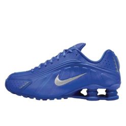 Buty do chodzenia dla dorosłych Nike Shox R4 Racer Blue Metallic Silver. Niebieskie obuwie sportowe damskie Nike, bez wzorów, z gumy, trekkingowe. Za 2,084.87 zł.