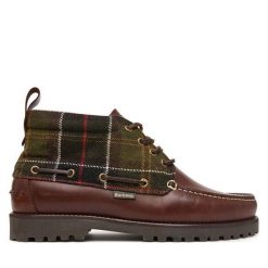Trzewiki Barbour. Brązowe botki męskie Barbour, bez wzorów, bez zapięcia. Za 789.99 zł.
