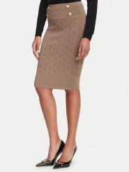 Marciano Guess Spódnica ołówkowa G6YD07 Z1013 Brązowy jasny Slim Fit. Brązowe spódnice damskie Marciano Guess, l, z aplikacjami, z wiskozy, ołówkowe. Za 589.99 zł.