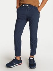 Tommy Hilfiger Spodnie materiałowe KB0KB09306 Granatowy Slim Fit. Niebieskie spodnie materiałowe dla chłopców Tommy Hilfiger, bez wzorów, z bawełny. Za 209.99 zł.