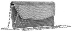 Kopertówka z cyrkoniami Peterson PTN XS102 srebrna. Szare kopertówki damskie Peterson, z aplikacjami, z syntetyku, eleganckie, zdobione, bez dodatków. Za 109.00 zł.