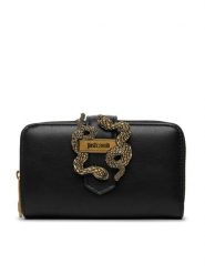 Just Cavalli Portfel 80RA5PA4 ZSA89 Czarny. Czarne portfele damskie Just Cavalli, bez wzorów, ze skóry. Za 303.99 zł.
