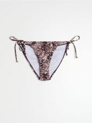 Dół od bikini wiązany po bokach - brązowy. Brązowe bikini damskie Sinsay, l, bez wzorów. Za 12.99 zł.