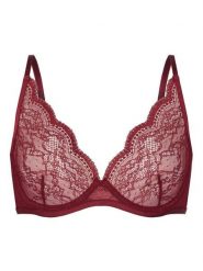Hunkemöller Biustonosz z fiszbiną 206365 Czerwony. Czerwone biustonosze Hunkemöller, bez wzorów, z syntetyku. Za 119.99 zł.
