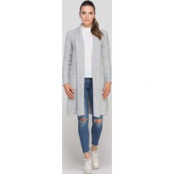 Długi Szary Kardigan Boucle. Szare kardigany damskie Molly.pl, z dzianiny. Za 199.90 zł.
