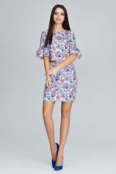 Wzorzysty Elegancki Komplet Bluzka ze Spódnicą - Wzór 83. Czerwone bluzki damskie Figl, l, bez wzorów, z materiału, eleganckie. Za 279.00 zł.