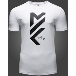 T-shirt męski Maciek Kot Collection TSM502 - biały. Białe t-shirty męskie 4f, z bawełny. W wyprzedaży za 39.99 zł.