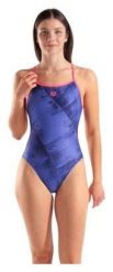 Damski kostium kąpielowy 1-częściowy Arena Arch Lace Back. Niebieskie kostiumy jednoczęściowe damskie Arena, bez wzorów, z koronki, do pływania. Za 346.05 zł.