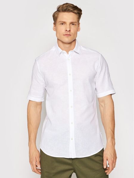 Only & Sons Koszula Caiden 22009885 Biały Slim Fit. Białe koszule męskie Only & Sons, m, bez wzorów, z bawełny, bez kołnierzyka, bez ramiączek. Za 89.99 zł.
