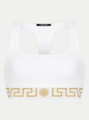 Versace Biustonosz top AUD01039 1A10011 Biały. Białe biustonosze Versace, bez wzorów, z bawełny. Za 249.99 zł.
